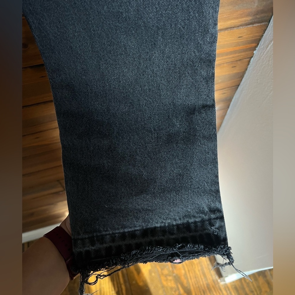 Levi’s woman’s straight leg jeans size large w29L32 light black/gray - Picture 5 of 10